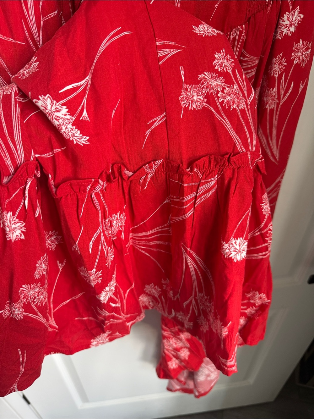 Torrid Red Floral Maxi Sun Dress with Pockets! - Picture 4 of 6